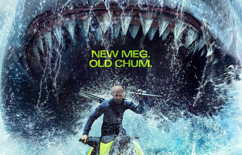 A Megalodon eats a T-Rex in first trailer for Meg 2: The Trench starring Jason Statham!