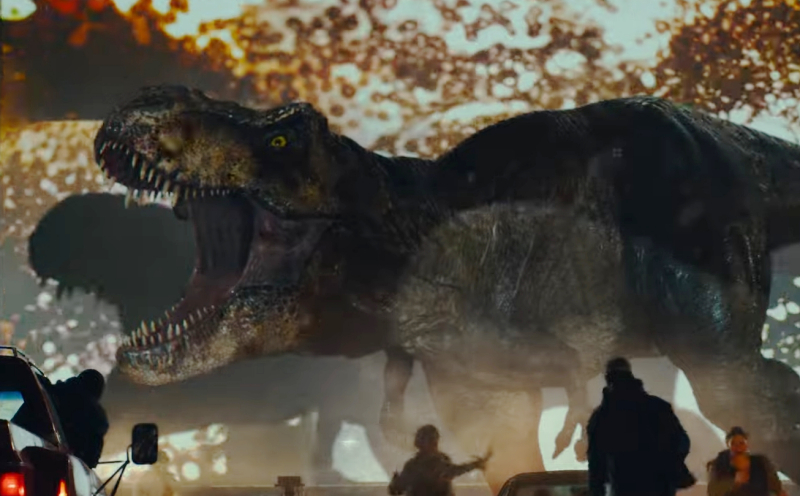 Jurassic World Dominion prologue footage now ONLINE! Shows Giganotosaurus vs. T-Rex fight!