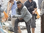 John Boyega on set of Pacific Rim: Maelstrom