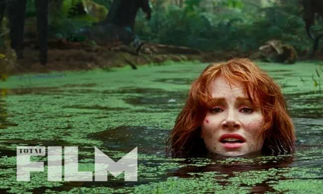 Bryce Dallas Howard hides from New Dinosaur in official Jurassic World Dominion image!