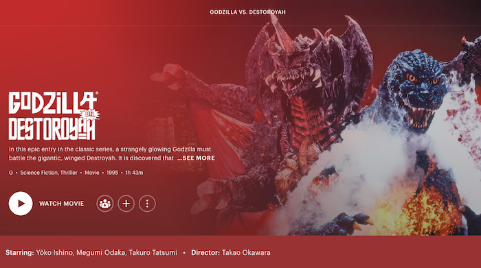 Godzilla Titles Return to Hulu