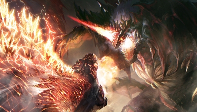 Burning / Fire Godzilla battles Monsterverse Destroyah in epic new fan artwork!