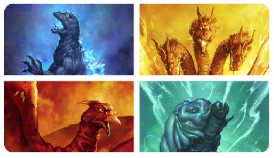 Godzilla: King of the Monsters Titan posters, Showa style!