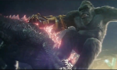 New GxK footage! Kong rides Godzilla in this new Godzilla x Kong TV spot!