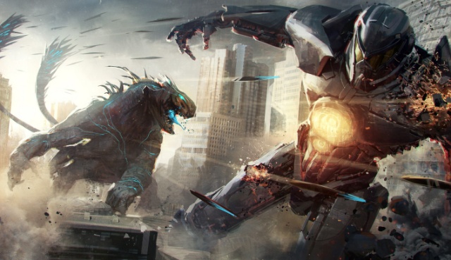 Pacific Rim Uprising fight scene and Kaiju movie artwork!