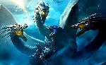 Russian Godzilla: King of the Monsters poster features Ghidorah wrestling Godzilla!