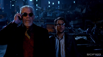 Ron Perlman and Charlie Day in Pacific Rim