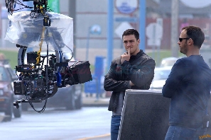 Set Photo: Aaron Taylor-Johnson on Godzilla Set