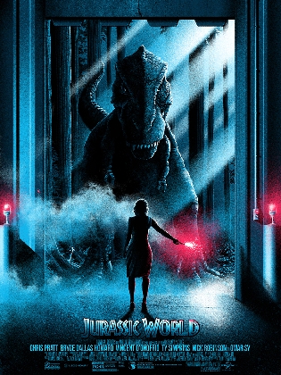Awesome Jurassic World fan poster by Patrick Connan