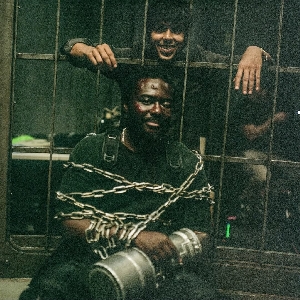 Babou Ceesay on set of Alien: Earth finale