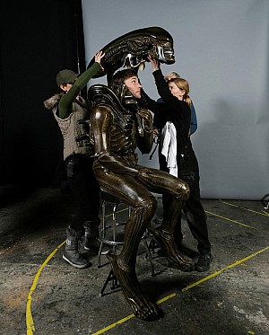 Cameron Brown in the Xenomorph suit