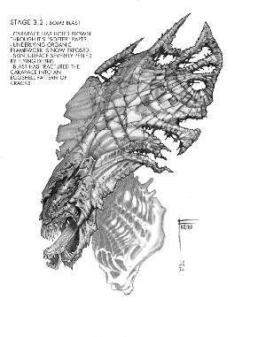 Early AvP Alien Queen design