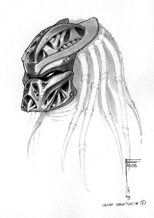 Early AvP Predator mask designs