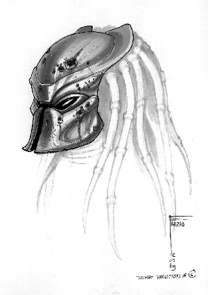 Early AvP Predator mask designs