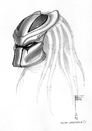 Early AvP Predator mask designs