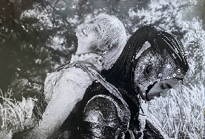 Elle Fanning and Dimitrius Koloamatangi BTS