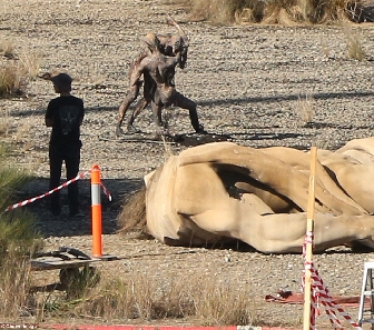 Extraterrestrials battle in new Alien: Covenant set photo