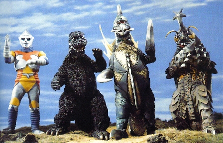 Godzilla, Gigan, Megalon and Jet Jaguar
