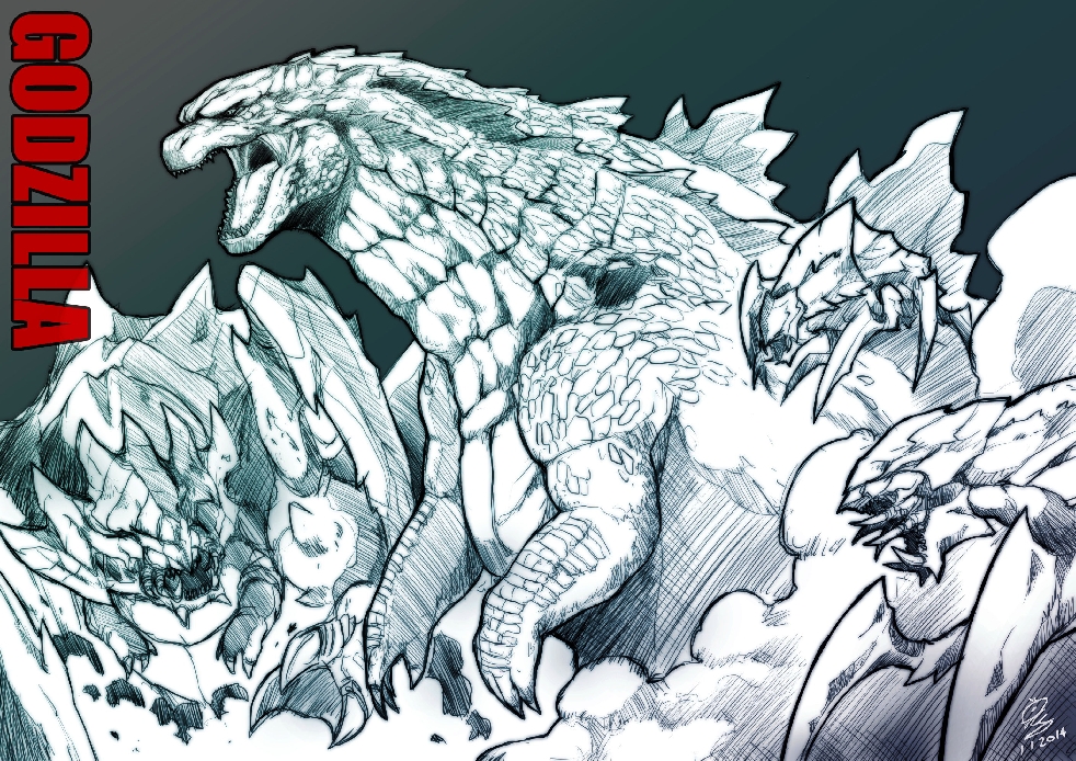 Godzilla vs. MUTOs Fan Art