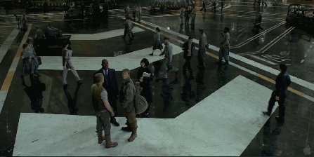 Idris Elba and Charlie Hunnam Look up at the Jaeger