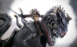 Predator riding a T-Rex Xenomorph - Fan Art