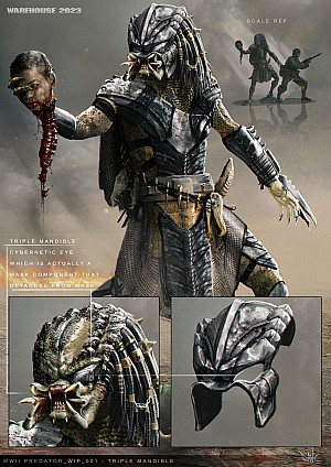 WWII Triple Mandible Predator Concept Art