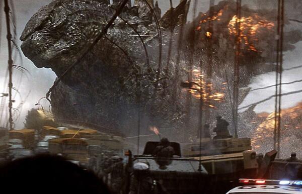 Godzilla Attacks Golden Gate Bridge
