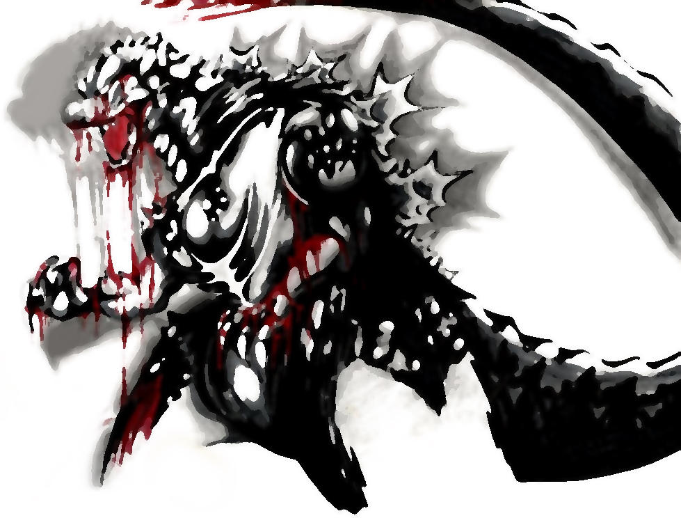 Godzilla in Sin City's Artstyle