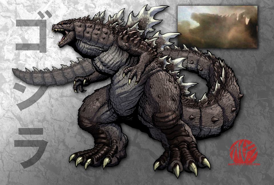 Godzilla 2014 Godzilla Concept Design by Matt Frank