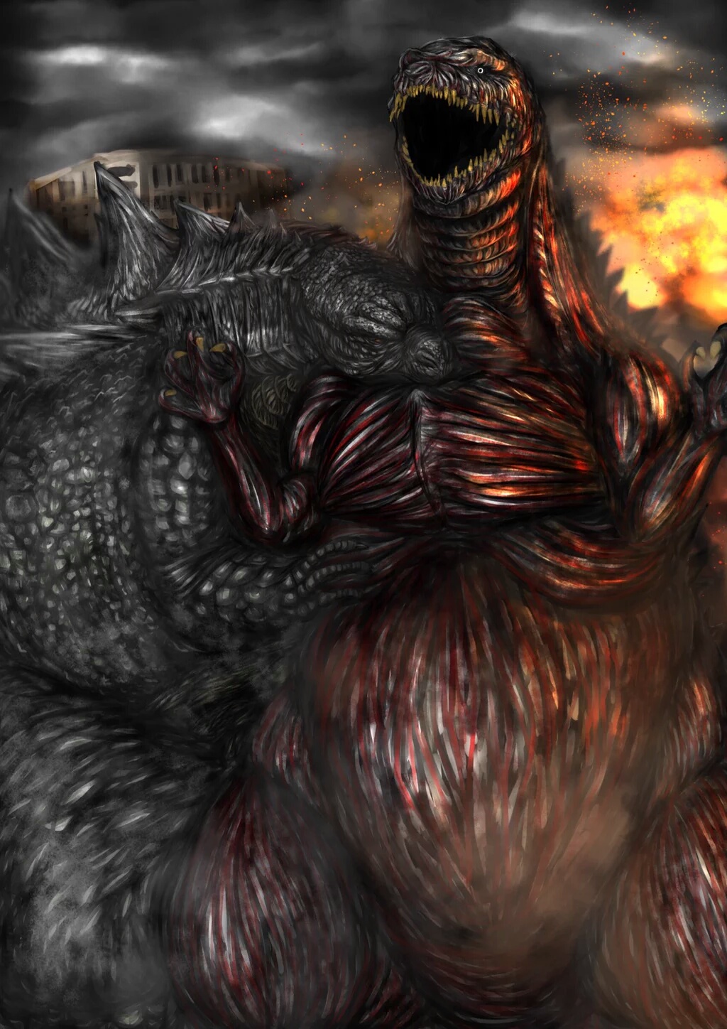 Godzilla 2014 vs. Shin-Gojira Godzilla 2016