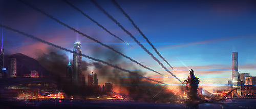Godzilla Under Attack By Cheung Chung Tat