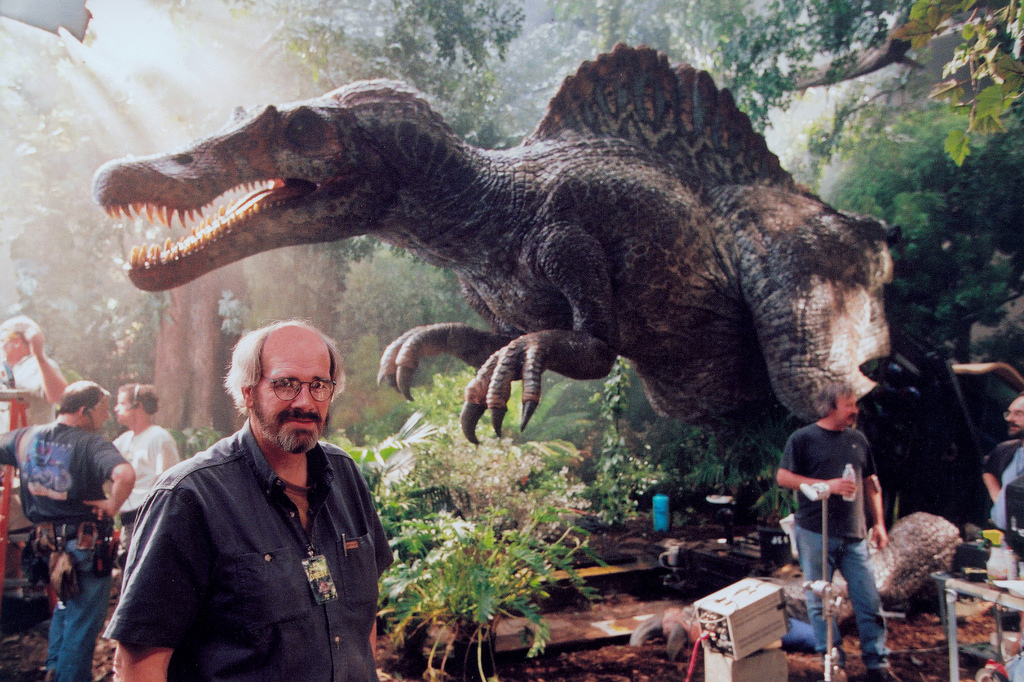 Jack Horner on set for Jurassic Park 3