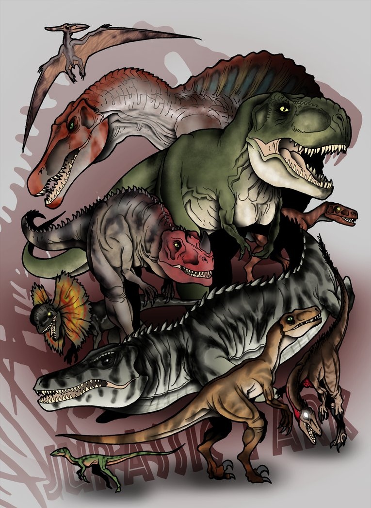 Cool Jurassic Park fan-artwork - Carnivores