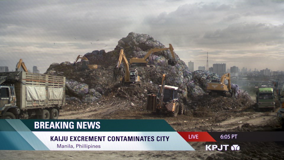 Kaiju excrement contaminates city.