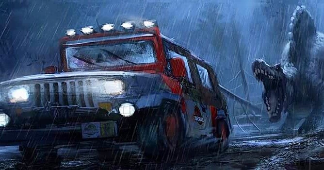 What if Jurassic Park featured a Spinosaurus instead of a T-Rex?