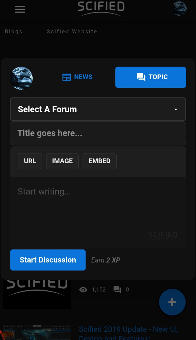 Image for How to post articles and forum topics on Scified