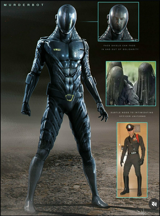 Image for Murderbot (2025) series official SecUnit concept art by Dane Hallett!