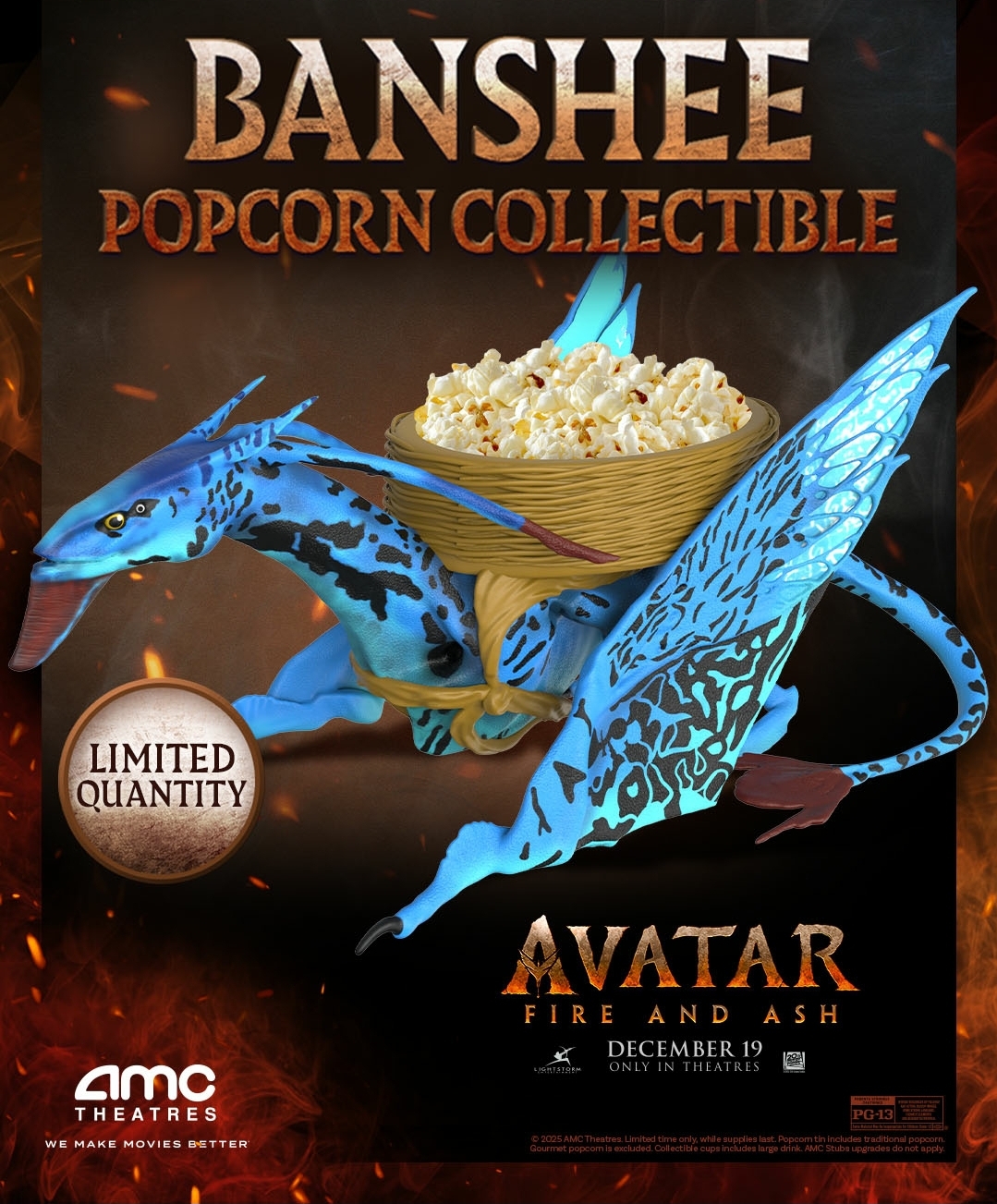 Avatar: Fire and Ash popcorn bucket
